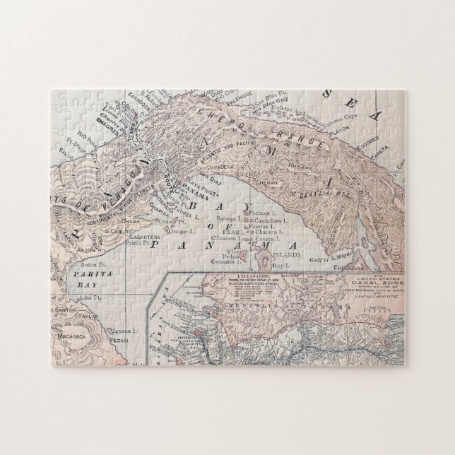 KARTE: PANAMA, 1907 (Horizontal)