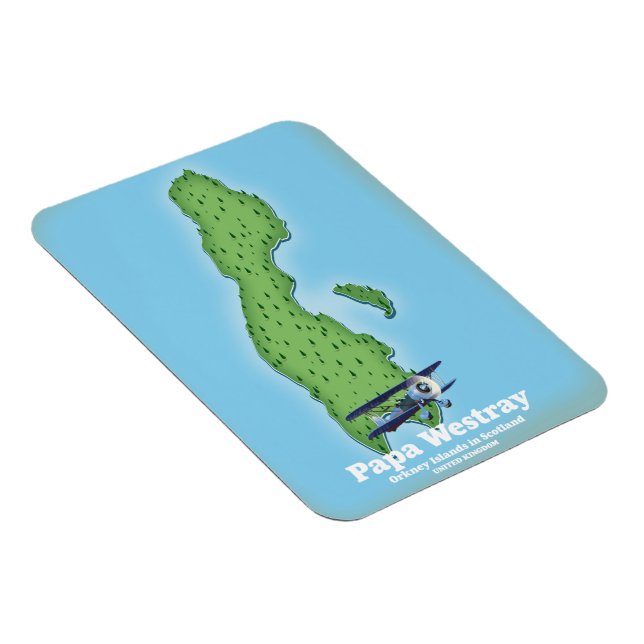 Karte Papa Westray Scotland. Magnet (Rechte Seite)