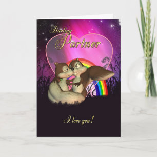 Karte Partnervalentines Tagesmit niedlicher Liebe