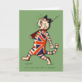 Karte: Patriotische Katze Karte