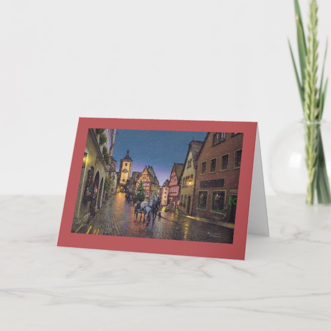 Karte Pauls McGehee "Weihnachten in Rothenburg" (Vorderseite)
