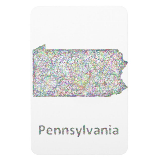 Karte Pennsylvania Magnet (Vertikal)