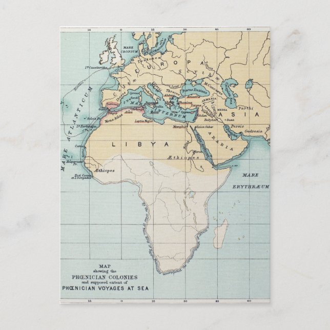 KARTE: PHOENIKANISCHES EMPIRE POSTKARTE (Vorderseite)