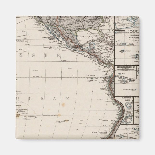 Karte Polynesiens Magnet (Vorne)