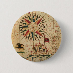 Karte Portolan Diagramm- von Kairo, Ägypten Button