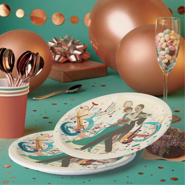 Karte Postale Papierplatte Pappteller (Multi)