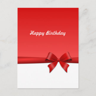 Karte Postkarte Schleife zum Geburtstag