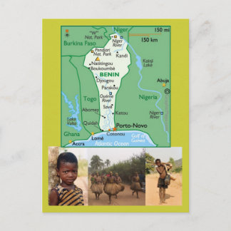 Karte Postkarte von Benin