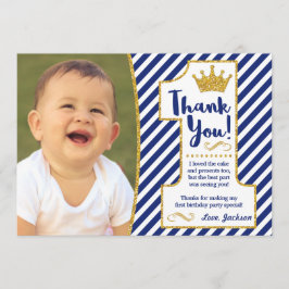 Karte Prinz-First Birthday Thank You