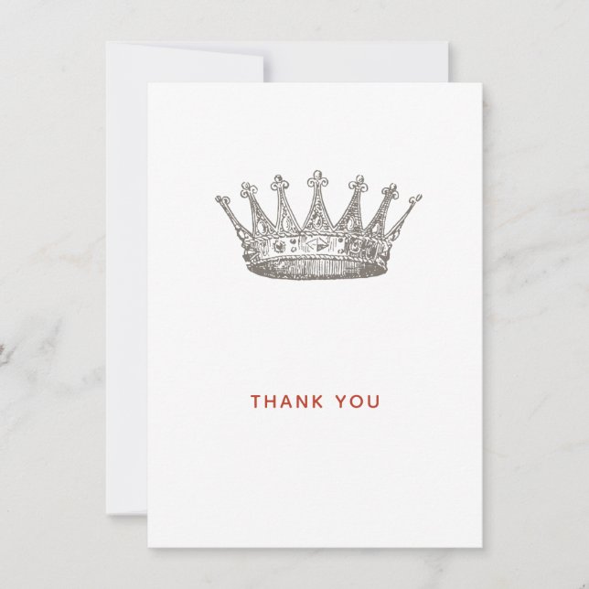 Karte Prinzessin-Tiara Crown Thank You (Vorderseite)