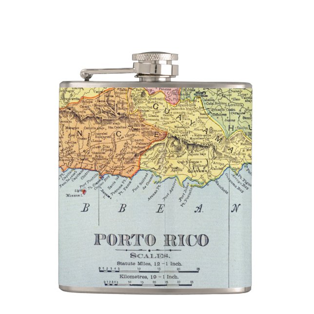 KARTE: PUERTO RICO, 1900 FLACHMANN (Vorderseite)
