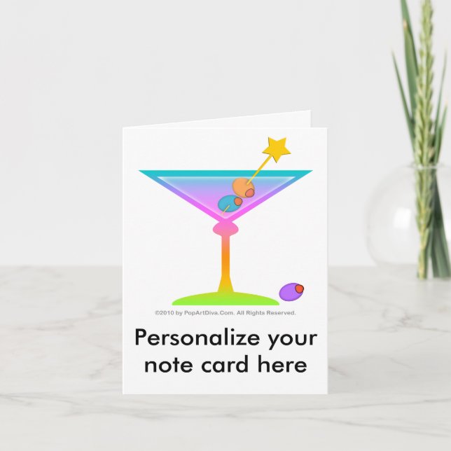 Karte: RAINBOW MARTINI Karte (Vorderseite)