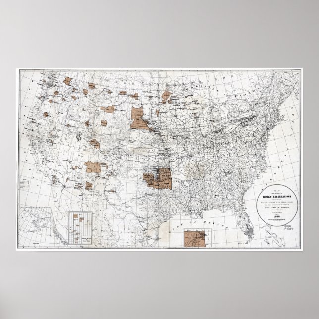 KARTE: RESERVIERUNGEN, 1888 POSTER (Vorne)