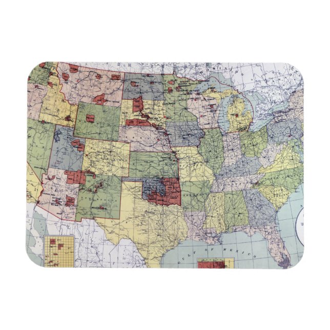 KARTE: RESERVIERUNGEN, 1892 MAGNET (Horizontal)