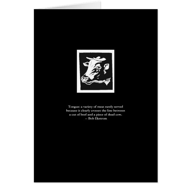 Karte: Rindfleischstück/absolut Kuh (Vorne)