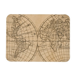 Karte Robinsons Crusoes der Welt Magnet