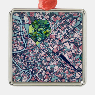 Karte Roms Italien Ornament Aus Metall