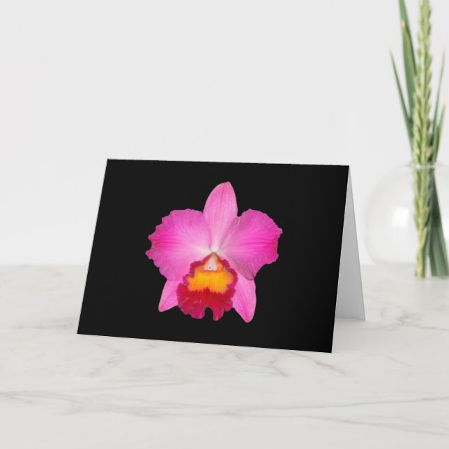 Karte, rosa Cattleya. # 1781 Kopie Karte (Vorderseite)