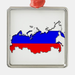 Karte Russlands Ornament Aus Metall