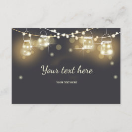 Karte Rustikale Mason Jars Khalk-Saitenleuchten ei