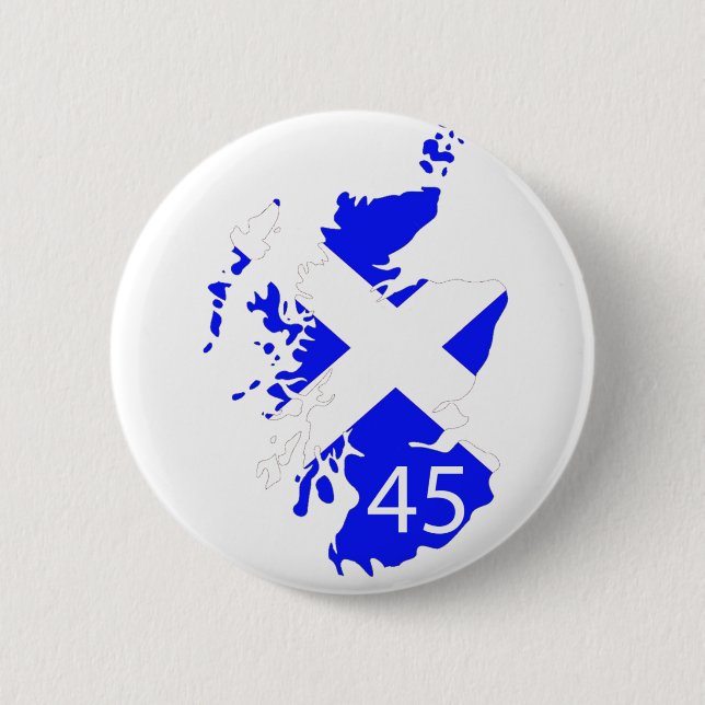 Karte Schottlands Saltire Button (Vorderseite)