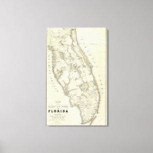 Karte Seats des Krieges in Florida Leinwanddruck
