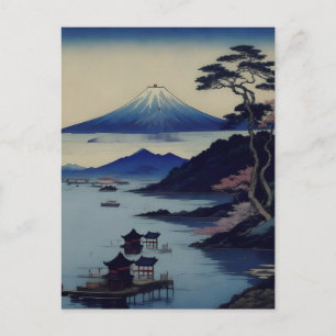 Karte - See, Kiefer und Berg - Japan
