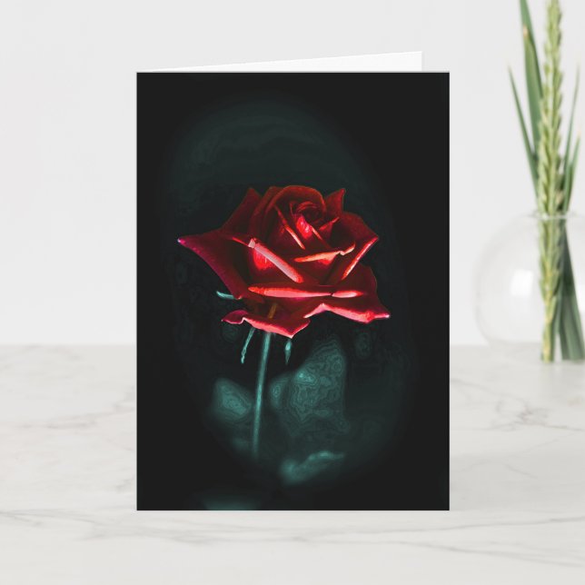 Karte Single-gotische Rosevalentines Tages (Vorderseite)