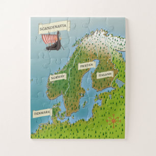 Karte Skandinaviens