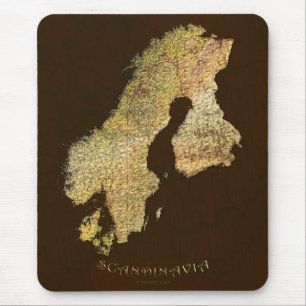 Karte Skandinaviens Kartographie Mousepad