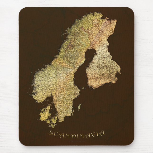 Karte Skandinaviens Kartographie Mousepad (Vorne)