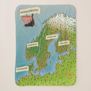 Karte Skandinaviens Sherpadecke