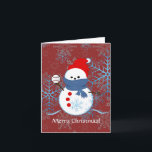 Karte - Snowman Baseball<br><div class="desc">Passen Sie diese Karte mit Ihrem personalisierten Text an.</div>