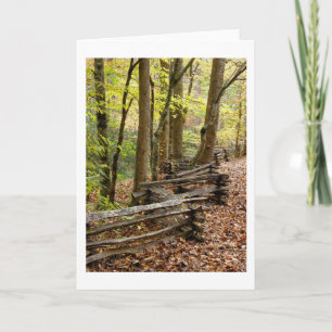 Karte - Split Rail Fence im Herbst