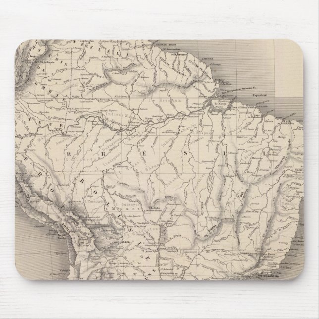Karte Südamerikas 4 Mousepad (Vorne)