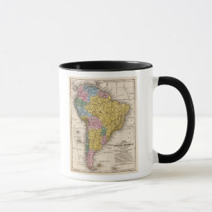 Karte Südamerikas 5 Tasse
