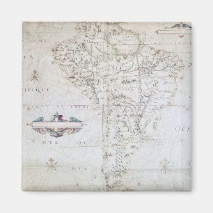 Karte Südamerikas Magnet