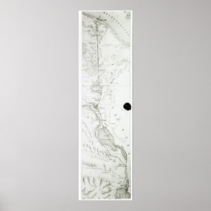 Karte Suezkanals, c.1869 Poster