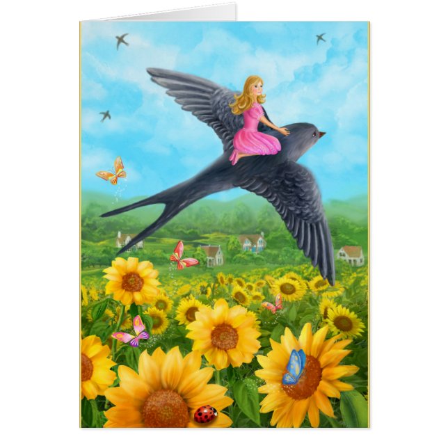 Karte "Thumbelina and schlucken" (Vorne)