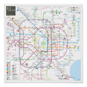 Karte Tokyos INAT Poster
