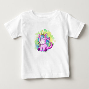 Karte Trick rosa Einhorn Baby T-shirt