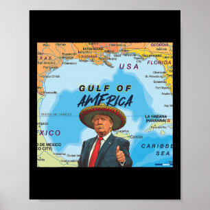 Karte Trump, Amerikas Golf-Mexiko-Präsident Trump  Poster