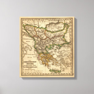 Karte Türkei und Griechenland Leinwanddruck