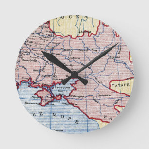KARTE: UKRAINE, c1906 Runde Wanduhr