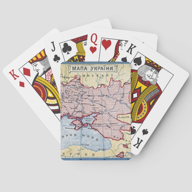 KARTE: UKRAINE, c1906 Spielkarten (Rückseite)