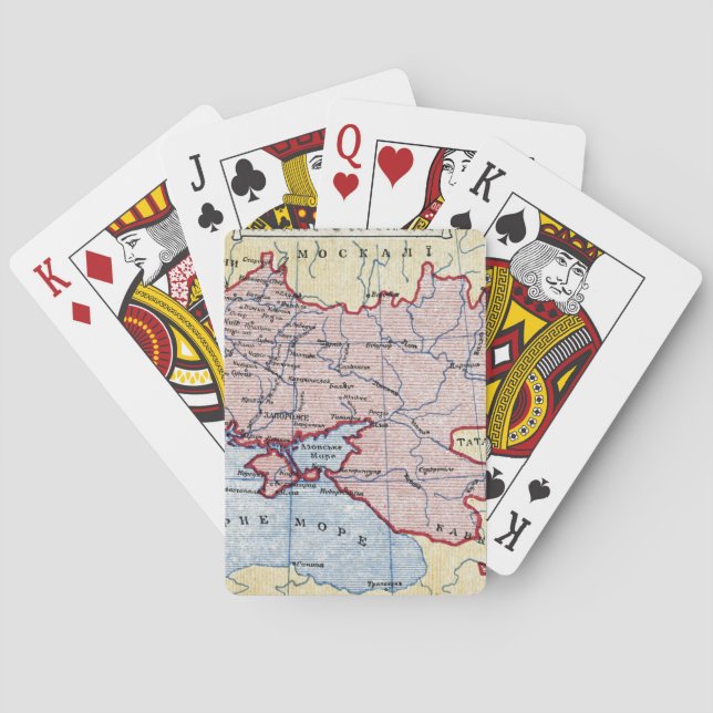 KARTE: UKRAINE, c1906 Spielkarten (Rückseite)