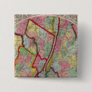 Karte um die Stadt New York Button