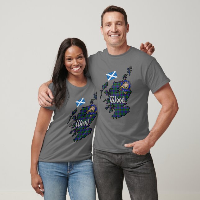 Karte und Abzeichen aus Holz T-Shirt (Unisex)