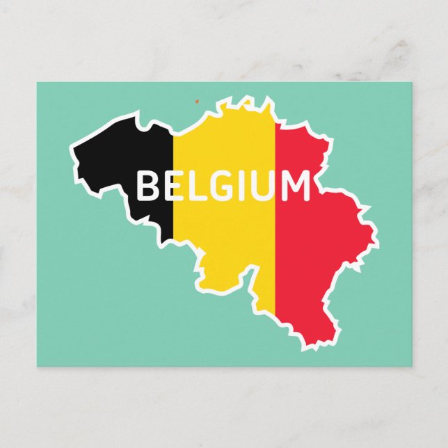 Karte und Flagge Belgiens (Vorderseite)