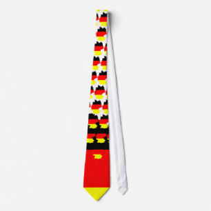Karte und Flagge Deutschlands - Krawatte